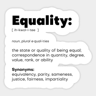 Equality Defined Sticker